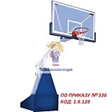 Стойка баскетбольная мобильная с выносом щита 1,6м (ПО ПРИКАЗУ № 336 КОД: 1.6.126)