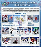 Стенд "Олимпийские зимние виды спорта"