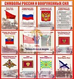 Стенд "Символы России и вооруженных сил".