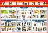 Стенд "Умей действовать при пожаре".